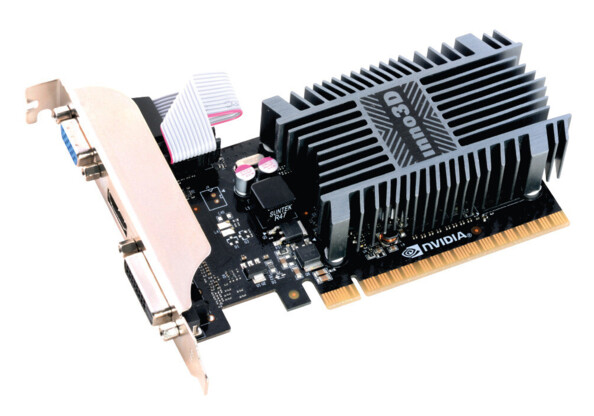 Carte graphique Inno3D Nvidia GeForce GT 710 Low Profile avec interface PCIe 2.0 et port HDMI/DVI-D/VGA