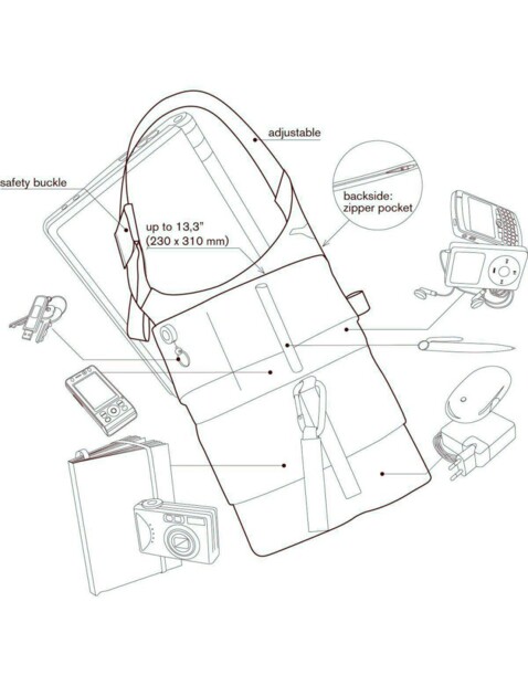 Sac pour ordinateur 13'' format A4 SlotBaron