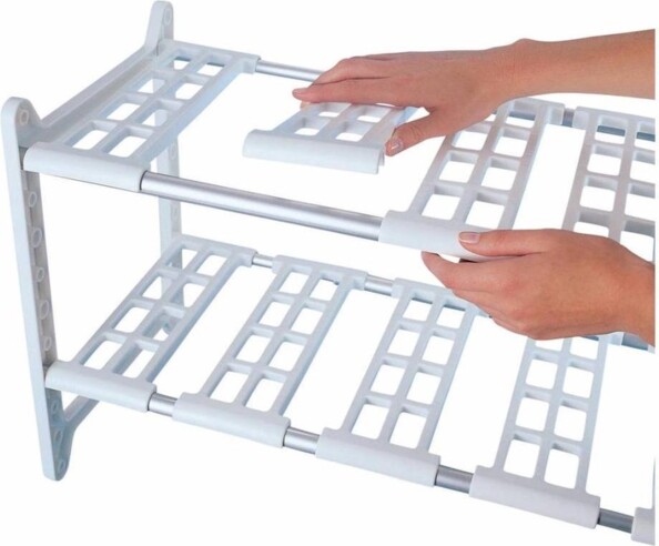 Étagère réglable pour dessous d'évier et lavabo