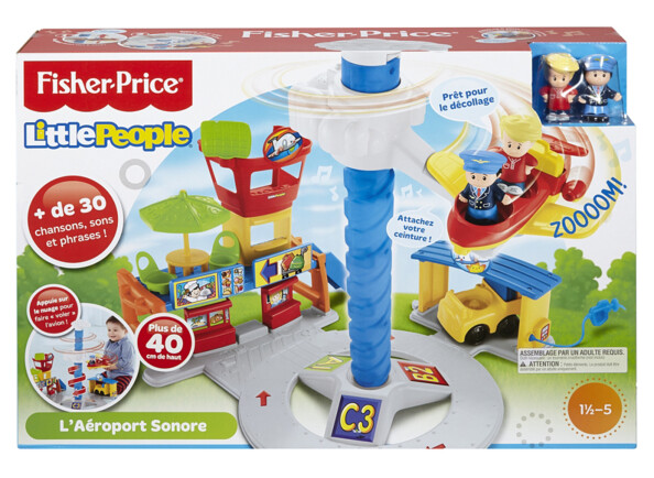 L'Aéroport Sonore des Little People de la marque Fisher-Price dans son emballage