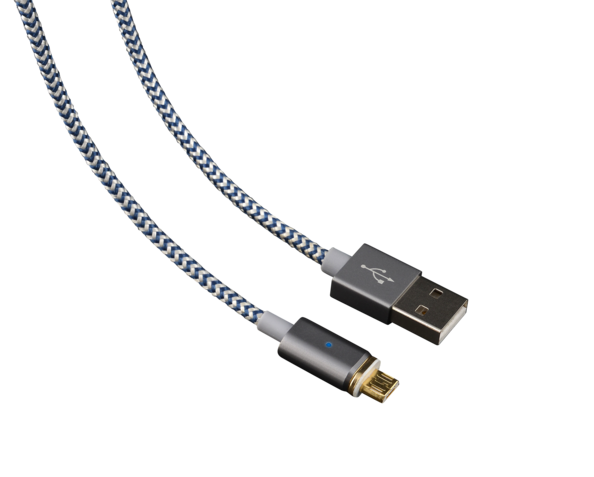 cable micro usb tressé avec connecteur magnétique bluestork 1m SMART-MU-MAG
