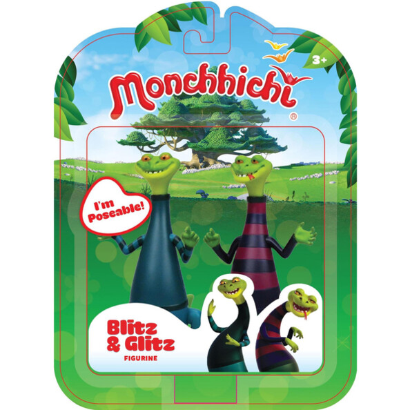 Pack de 2 figurines Monchhichi Blitz & Glitz.