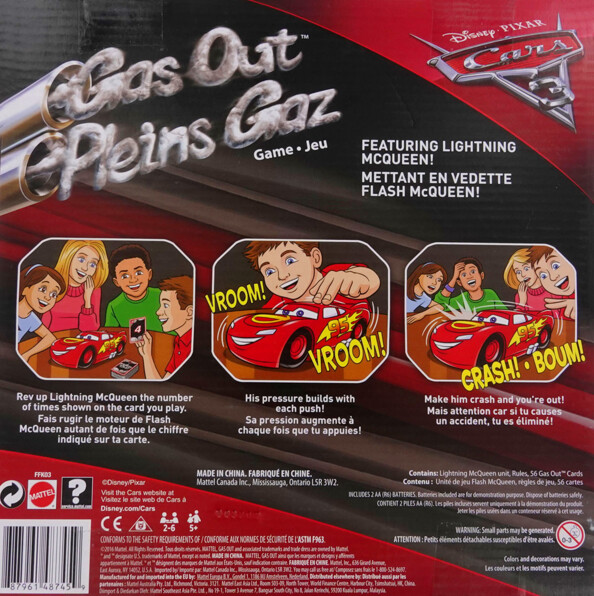 Jeu de société Cars 3 "Gas Out"