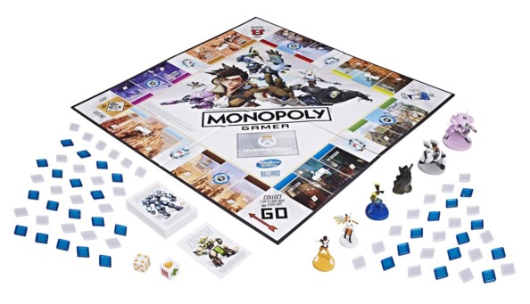 Plateau et pions du Monopoly Overwatch Edition Collector.