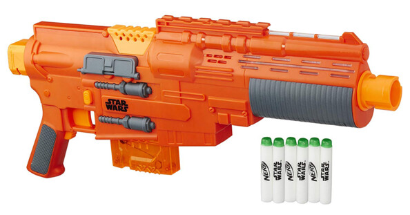 fusil blaster nerf avec flechettes en mousse phosphorescentes glowstrike star wars rogue one jyn erso