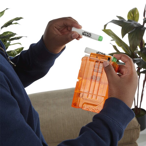 Chargeur 6 fléchettes et tir motorisé