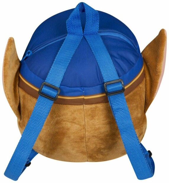 Sac à dos 3D, la tête de Chase de Pat Patrouille vu de derrière.