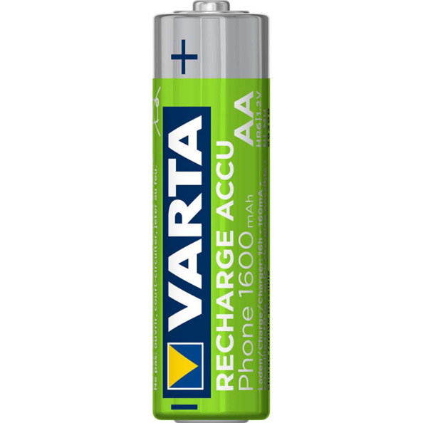 Pile AA Varta 1600 mAh spécialement conçue pour les téléphones sans fil.