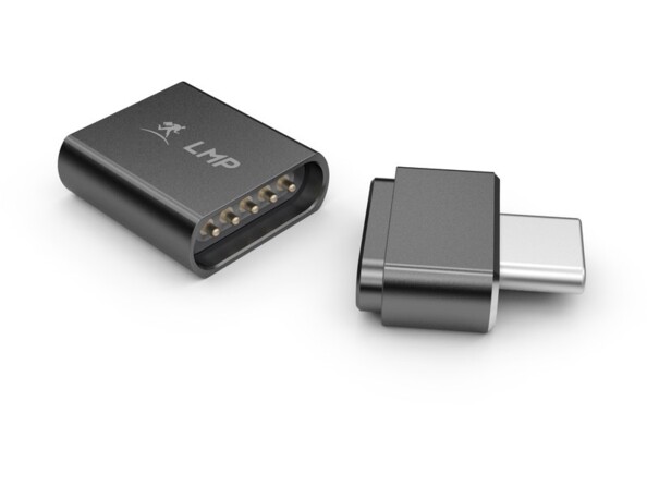 Adaptateur de chargement USB-C format dongle en 2 parties avec port USB-C et fiche USB-C mâle