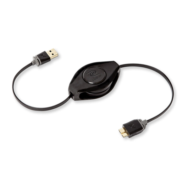 Câble USB vers Micro-USB rétractable Retrak.