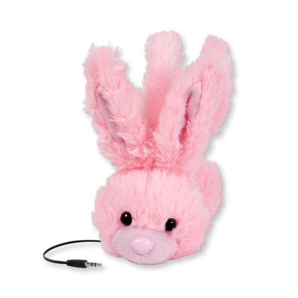 Casque audio jack Animalz Lapin Rose.