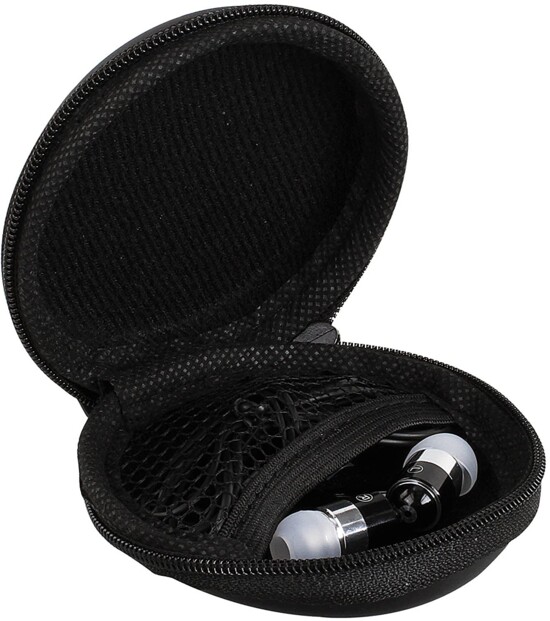 Les écouteurs TES161N dans leur pochette de transport.