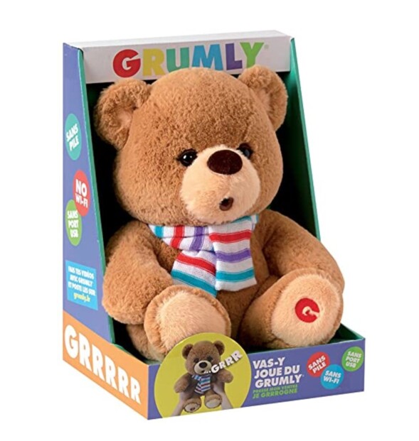 Packaging de la peluche Ours Grumly de 32 cm.