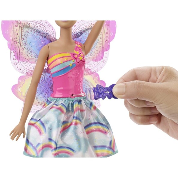 Le noeurd papillon au niveau de la taille de la Barbie fée Papillon Dreamtopia.