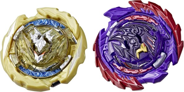 2 toupies Beyblade par Hasbro Berserk Balderov et Cyclone Belfyre