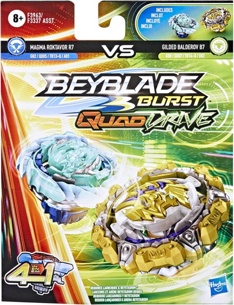 Emballage toupies Beyblade Burst Quaddrive Roktavor et Balderov