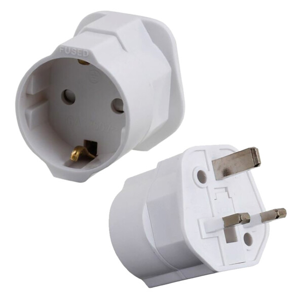 Adapteur secteur pour prise anglaise qui supporte un ampérage de 10 A et un voltage de 250 V 