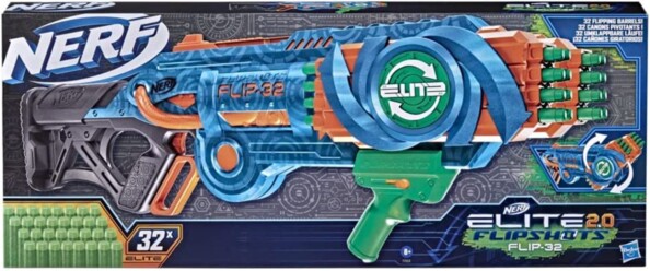 Pistolet Nerf Elite 2.0 Flipshots Flip-32 et ses 32 fléchettes