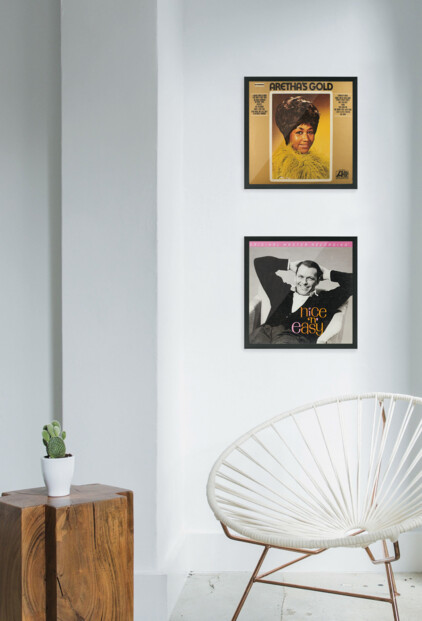 Cadre photo pour mettre des disques vinyles à accrocher sur le mur