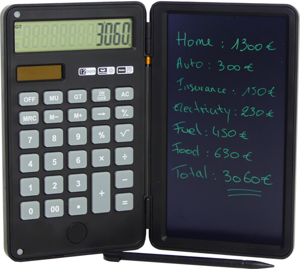 Calculatrice avec ardoise magique de la marque Genius Ideas
