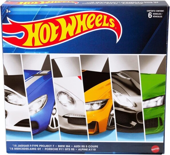 Packaging 6 petites voitures de légende Hot Wheels