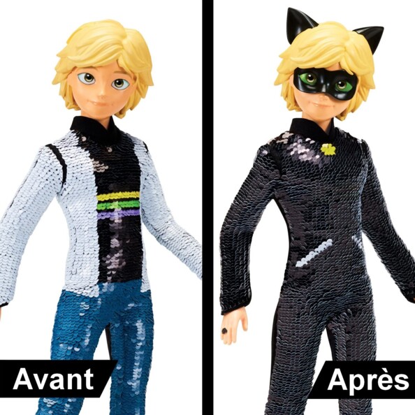 Transformable en un coup de doigts d'une tenue de soirée à un costume de chat noir