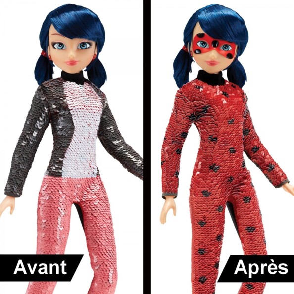 Marinette en tenue réversible transformable en Ladyburg