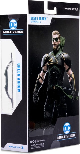 Dos de l'emballage commerciale de la figurine articulée Green Arrow