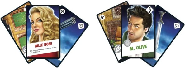 Cartes du jeu pour détective CLUEDO