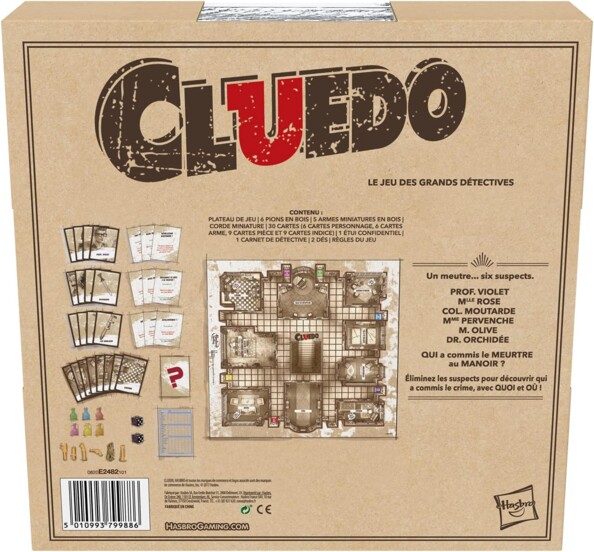 Jeu de plateau Cluedo rustique par Hasbro
