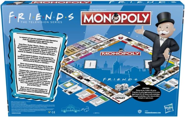 Dos de la boîte de jeu Monopoly Friends