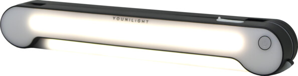 Lampe d'appoint pour miroir et réglette LED pour PC 2 en 1 allumée dans une lumière blanche neutre