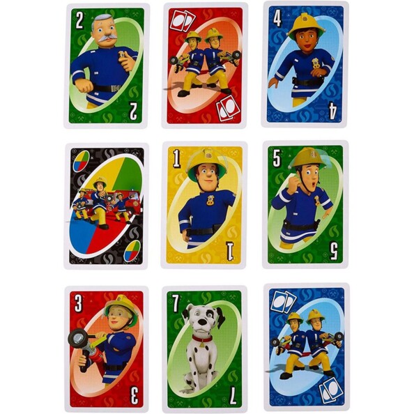 cartes du UNO sam le pompier pour les enfants dès 3 ans