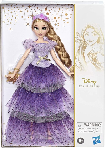 Princesse figurine Disney Raiponce avec long cheveux blonds pour jouer