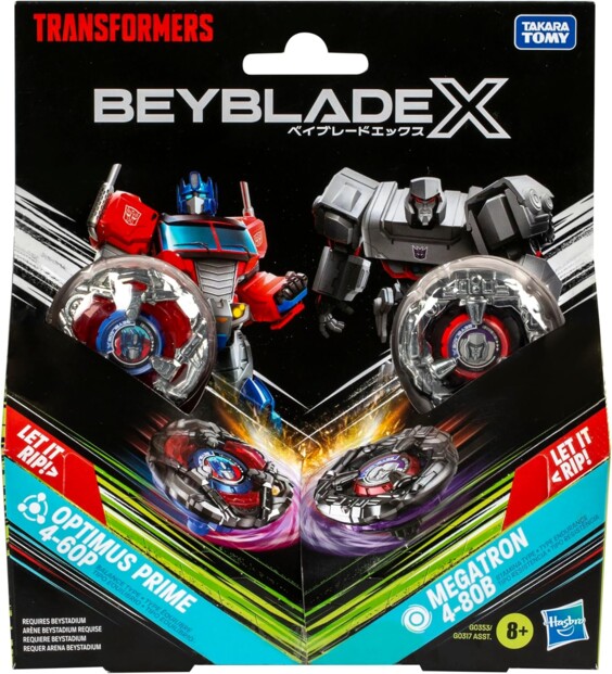 Coffret Beyblade X Transformers : Optimus Prime 4-60P & Megatron 4-80B