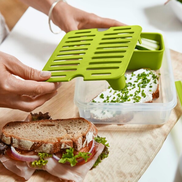 Boîte rectangulaire verte hermétique TEFAL grand format