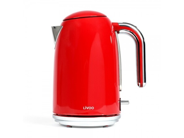 Bouilloire rétro DOD180R coloris rouge de la marque Livoo