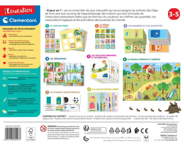 Coffret éducatif 8 jeux en 1