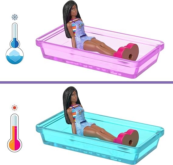 Eléments à changement de couleur selon température BarbieLand