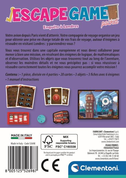Escape Game Pocket : Enquête à Londres