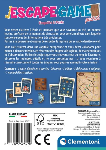 Escape Game Pocket : Enquête À Paris