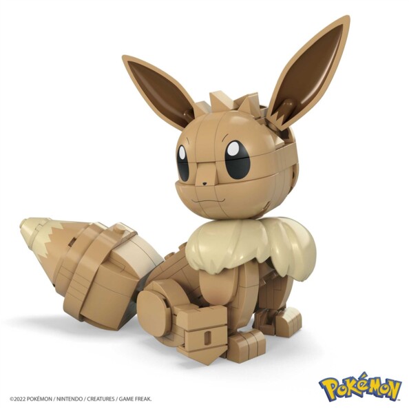 Figurine articulée en briques Pokémon Evoli assis