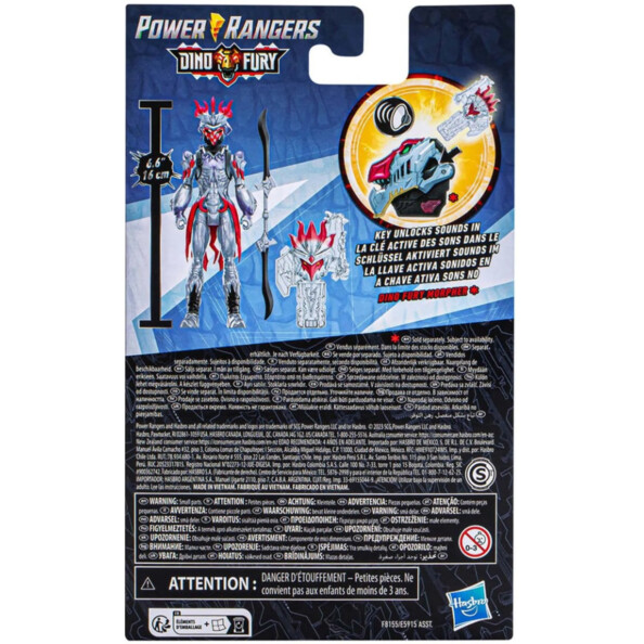 Dos emballage figurine articulée Voi King Power Rangers Dino Fury