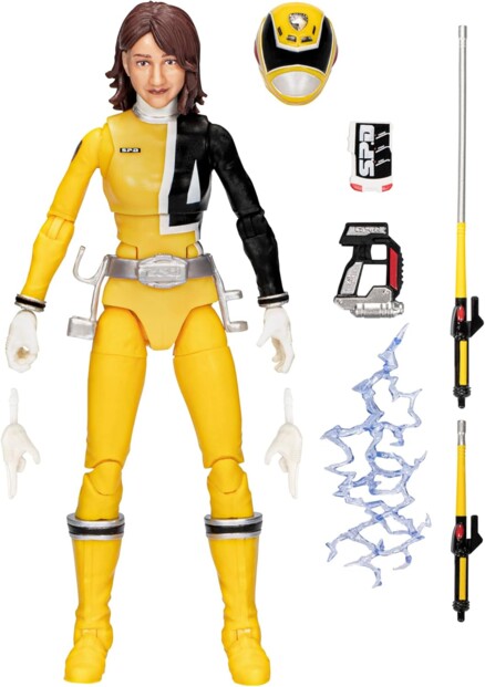 Figurine Ranger jaune avec ses accessoires interchangeables