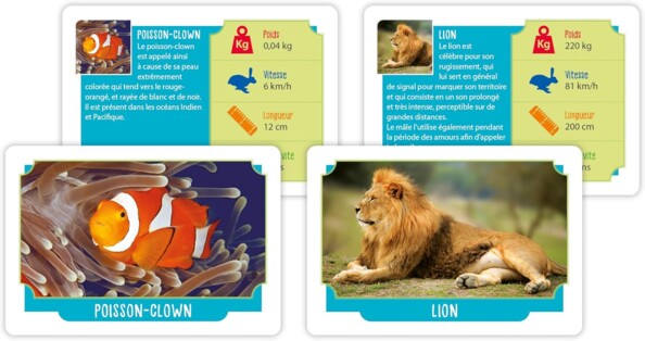 Incroyables Animaux - Jeu de cartes éducatif