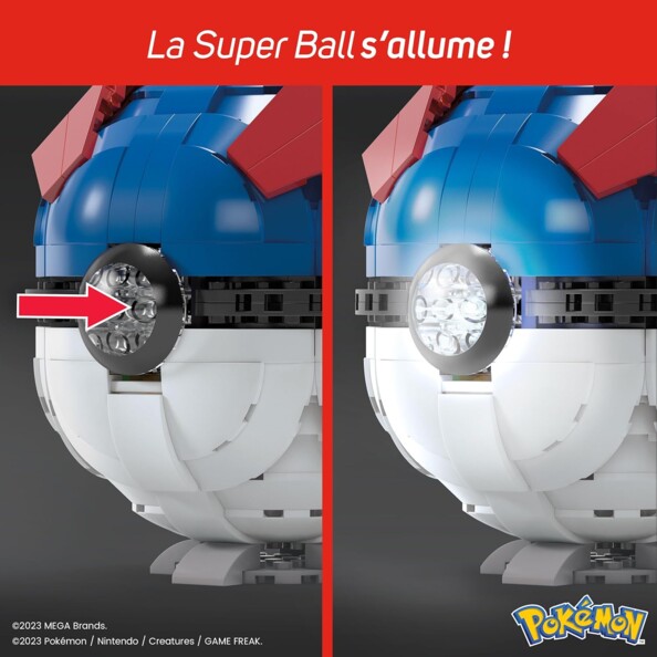 Lumière avec effet de la Super Ball Géante Pokémon