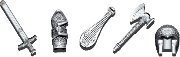 5 pions du jeu de société Hasbro Monopoly D&D