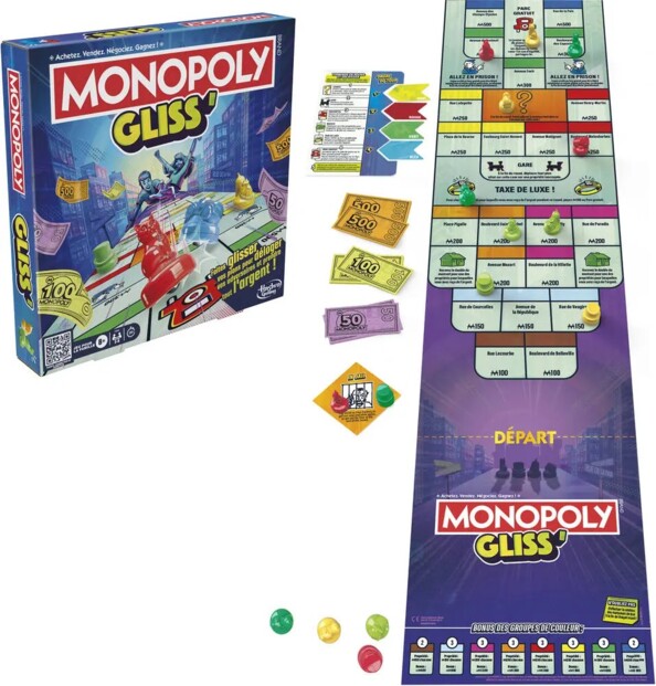 Jeu de société rapide Monopoly Gliss'