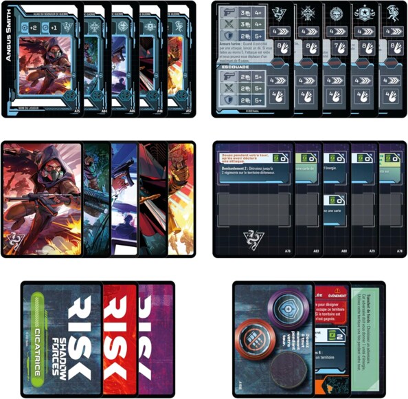Plus de 175 cartes de jeu de Risk Shadow Forces