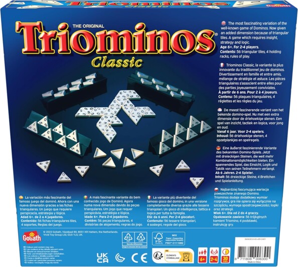 Jeu Triominos Classic : les tuiles triangulaires